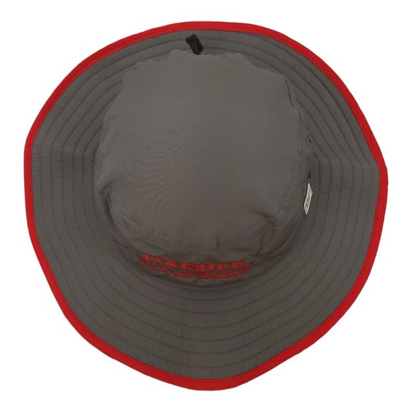 Fooshee Repair Remodeling Boonie Hat OSFM Gray Red Cap Beach Outdoor Floppy - Picture 6 of 12